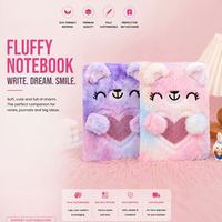 Carnet Mignon Animaux en Peluche 2026 pour Filles – Journal Intime à Couverture Douce avec Poche Cœur pour Enfants – Cadeaux Scolaires