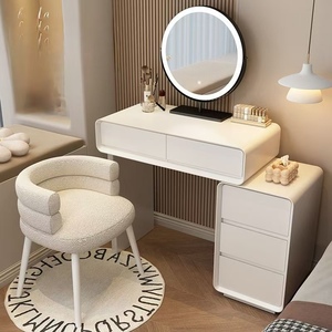 <span class=keywords><strong>Mini</strong></span> armoire de rangement style crème avec plaque de roche intégrée Coiffeuse Nouvelle chambre à coucher moderne et minimaliste - Product Image 3
