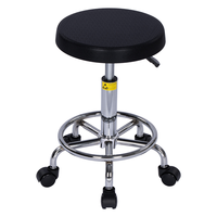Tabouret de laboratoire moderne antistatique M06 en polyuréthane, hauteur réglable, roulettes pivotantes, pour salle blanche, hôpital, laboratoire, école, atelier