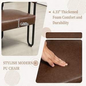 Sofá de 2 plazas DB Modern Loveseat, sofá de tela de chenilla con Brazos extensibles, patas de Metal para el hogar, la Oficina o el estudio, la sala de estar - Product Image 2