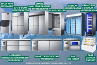 Congélateur vertical à air refroidi de 900 L, congélateur commercial à température unique pour la présentation de viande en restaurant