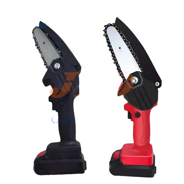Industrial Grade Garden Tool 4 Inch Cordless Mini Chainsaw 500W Battery Powered Portable Wood Cutter