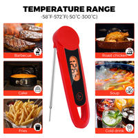 Cadeau promotionnel personnalisé OEM d'usine, thermomètre alimentaire numérique étanche à aimant rétroéclairé