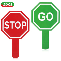 Panneau de signalisation de stationnement portable en plastique, double face, pour la sécurité routière, signalisation de ralentissement et de protection