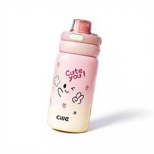 Gourde isotherme en acier inoxydable <span class=keywords><strong>Hile</strong></span> avec paille pour filles, enfants, eau, mignonne, étudiants, portable - Product Image 1