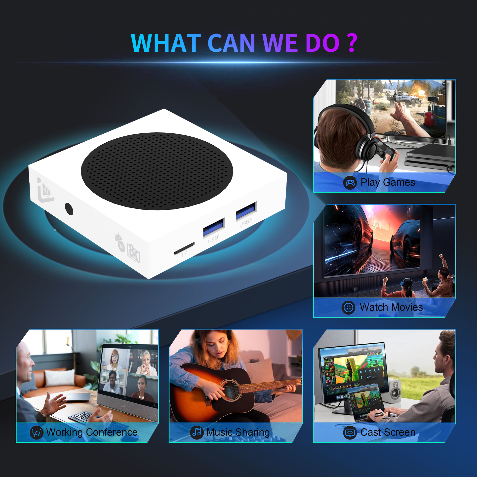 Zoku TV Box 4GB 64GB C5PRO Android14 - 8K Decoding Set Top Box