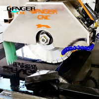 Scie à pont CNC GANGER 350 à 4 axes pour la découpe de pierre, granit, quartz et marbre avec moteur