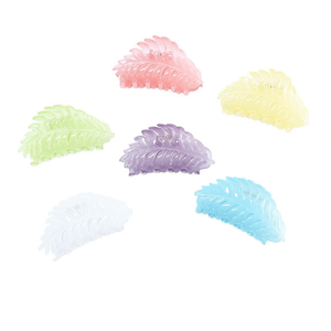 Fermaglio per capelli a forma di foglia, 2 fermagli per capelli in plastica trasparente a forma di foglia per donne e ragazze, accessorio di moda - Product Image 2