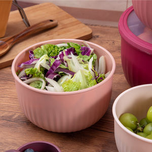 Conjunto de 12 Tigelas de Mistura Vermelhas, Tigelas Plásticas Empilháveis com Bico para Facilitar o Despejo, Essenciais para Cozinha e Confeitaria - Product Image 4