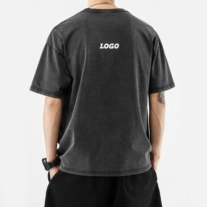 T-shirt pull-over vintage surdimensionné pour homme, en coton délavé personnalisé, vente en gros, avec votre logo de marque, design décontracté à manches courtes - Product Image 3