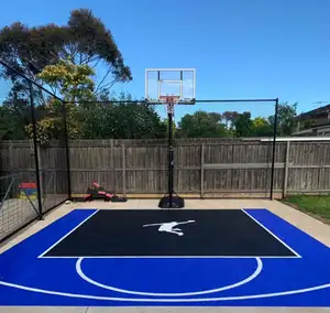 Baldosas de plástico para suelo de pista, alfombrilla extraíble de alta calidad para baloncesto, bádminton, futsal, 25x25