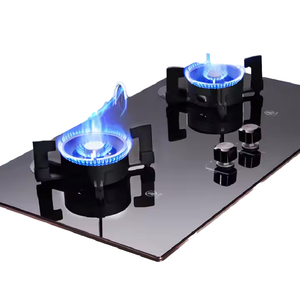 Estufa de Gas de Doble Quemador, Fácil de Limpiar, con Bloqueo de Seguridad, Portátil, para Uso Doméstico y en Hoteles, Superficie de Vidrio, Altamente Multifuncional - Product Image 5