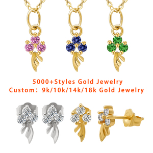 Nuevas llegadas populares 14K oro sólido Goldfish colgante <span class=keywords><strong>collar</strong></span> con <span class=keywords><strong>zafiro</strong></span> Tsavorita <span class=keywords><strong>collar</strong></span> <span class=keywords><strong>de</strong></span> oro personalizado joyería fina - Product Image 2