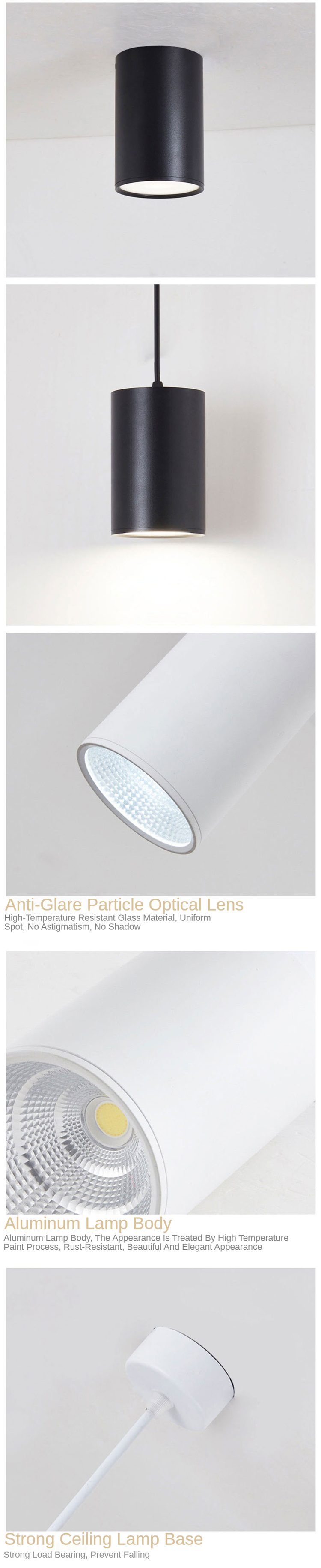 Dimmable 7w Surface Mounted Surface Housing COB Led Downlight
