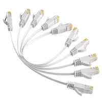 Câble Ethernet plat UTP Cat6 D-sunty, cordon de raccordement 0,5m-30m, câbles de communication Cat 6 RJ45 4 paires en cuivre