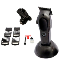 Tondeuse à cheveux avancée à longueur réglable avec câble USB, autonomie prolongée, écran LCD, station de charge et limiteurs
