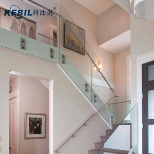 Безрамный стеклянный держатель перил, фитинг, лестница из нержавеющей стали, регулируемая Резьбовая вставка m12, винтовые штифты, зеркальный прочный зажим - Product Image 2