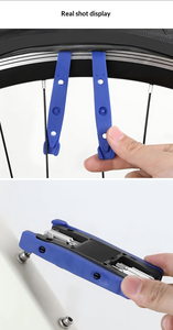 Kit d'outils de réparation de vélo, outil de réparation de pneus hexagonaux internes, patchs de réparation de pneus, outil multifonctionnel mini pliable, levier de pneu - Product Image 2