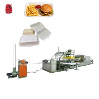 Machine de fabrication de boîtes à lunch, assiettes et plateaux jetables en mousse de polystyrène (PS) entièrement automatique, haute capacité, multifonctionnelle, à pompe à vide