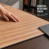 Panel Dinding SPC Tahan Api Bebas Formaldehida Tekstur Kaya Tahan Air untuk Pelapis Dinding Interior Modern Ruang Makan Sekolah