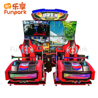Máquina Simuladora de Carreras de Autos Operada con Monedas, Equipo de Entretenimiento Lucrativo, Juego de Conducción Arcade HD para Centros de Diversión Familiar, ROI
