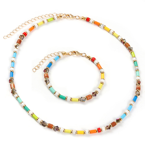 Tamaño ajustable a mano granos Tila pulsera Bohemia pulsera de los hombres de Color del arco iris, delicada pulsera de perlas - Product Image 1