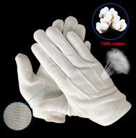Étiquette blanche de haute qualité préhension PVC point doigt complet anti-dérapant protection main travail atelier gants funéraires formels