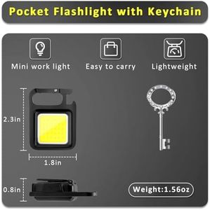 Factory Wholesale Mini COB Work <b>Light</b> USB Rechargeable <b>Led</b> Torch Tactical Keychain Flashlight 2PC Flashlight 500w Portab - Product Image 5