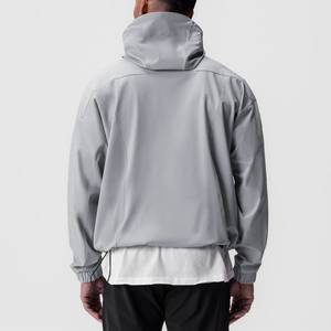 Chaqueta cortavientos <span class=keywords><strong>Anorak</strong></span> con capucha y media cremallera para <span class=keywords><strong>hombre</strong></span> de alta calidad chaqueta deportiva resistente al agua con bolsillo con cremallera - Product Image 2