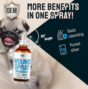 <span class=keywords><strong>Spray</strong></span> <span class=keywords><strong>cicatrisant</strong></span> pour <span class=keywords><strong>animaux</strong></span> de compagnie - Soin cutané, soulagement des démangeaisons et traitement des points chauds pour chats et chiens - Chine - Product Image 4