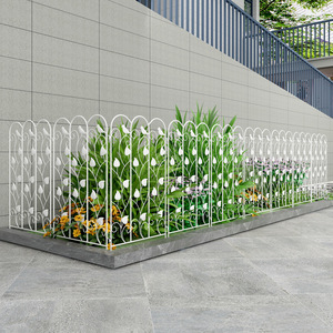 Valla Decorativa Verde para Jardín, Rectangular, Mediana, para Exteriores, con Diseño de Pájaros y Hojas, para Protección de Macizos de Flores - Product Image 3