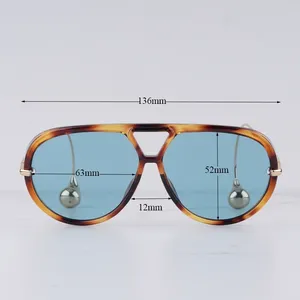 Gafas de Sol Unisex de Moda, Estilo Piloto, Color Tortuga Dorado, Originales, de Lujo Ligero, Doble Puente, Aleación, Protección Solar UV400, <span class=keywords><strong>PC</strong></span> - Product Image 2