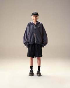 S-ON THE GO HOODIE ZIP Custom 400GSM Heavy Weight Boxy Oversized French Terry Flannel Hoodie Zip Sick - Product Image 6