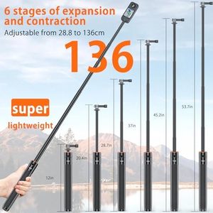 Selfie Stick Trépied Extensibilité Compatible pour <span class=keywords><strong>GoPro</strong></span> <span class=keywords><strong>Max</strong></span> Hero 10 9 8 7 6 5 4 pour DJI Osmo Action Insta 360 One R More Action - Product Image 2