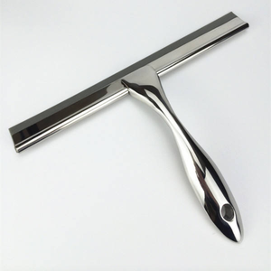 <span class=keywords><strong>Raclette</strong></span> en caoutchouc magnétique double face personnalisée pour nettoyage de vitres, logo en acier inoxydable argenté pour fenêtre en verre de salle de bain - Product Image 2