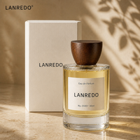 Nouvelle Tendance 2026 : Flacon de Parfum Vide en Verre Cylindrique Transparent de Luxe (30ml, 50ml, 100ml) avec Bouchon Conique en Bois