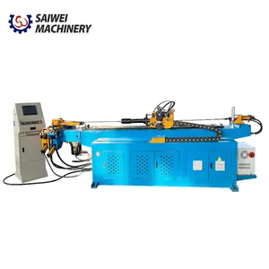CNC hydraulic semi-automatic core-pulling 90 degree bending machine for square pipe with three-axis servo