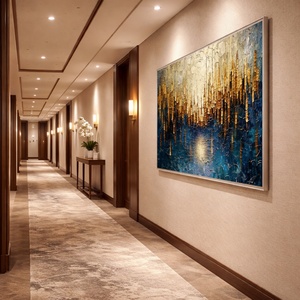 Pintura al Óleo Abstracta Pintada a Mano, Paisaje Minimalista en Lienzo Grande, Textura Suave y Neutra, Arte Moderno para Pared, Original en 3 Colores - Product Image 6