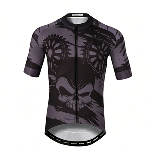 Maillot de cyclisme personnalisé coupe ajustée unisexe avec logo OEM, extensible, respirant, été, manches courtes ou longues - Product Image 1