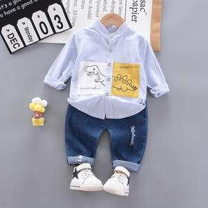 Productos Más Vendidos Baba, Conjunto de Camisa y Pantalones de Manga Larga con Estampado de Dinosaurios para Niños - Product Image 1