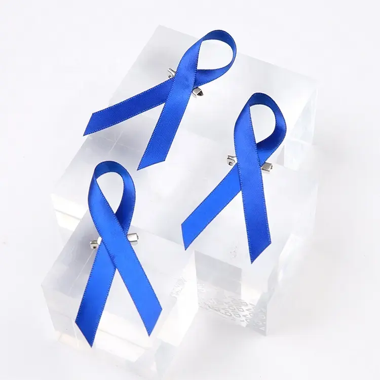 Wholesale Custom Logo Satin Ribbon Breast Cancer Awareness Pin Badges