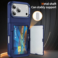 Étui portefeuille à rabat effet cuir pour iPhone 18 Pro Max avec double porte-cartes en TPU et PC - Coque de protection ultra-fine antidérapante - Vente en gros