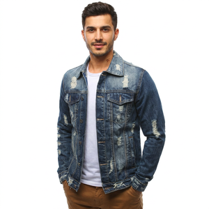 <b>Light</b> <b>Weight</b> Stretchable <b>Plus</b> <b>Size</b> Fashionable Factory Price Custom Made Own Logo Custom Printing Embroidery Denim <b>Jacket</b> OEM - Product Image 1