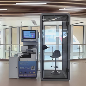 Cabine insonorisée <span class=keywords><strong>de</strong></span> bureau partagé la plus vendue – Pod <span class=keywords><strong>de</strong></span> bureau modulaire détachable avec réduction du bruit <span class=keywords><strong>de</strong></span> 40 dB pour réunions - Product Image 3