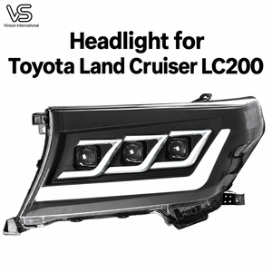 Faro LED LC200 2007-2015 con Estilo de Tres Proyectores para Toyota Land Cruiser, Suministro Personalizado al por Mayor para Pedidos al por Mayor - Product Image 1