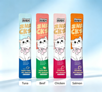 Bâtonnets de friandises à lécher sans céréales pour chats, saveurs variées (thon, saumon, poulet, bœuf), friandises humides, complément alimentaire quotidien pour chaton