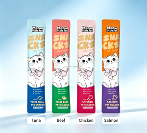Snacks Líquidos Sin Granos para Gatos, Palitos con Múltiples Sabores (Atún, Salmón, Pollo, Res), Golosinas Húmedas, Suplemento Alimenticio Diario para Gatitos - Product Image 3