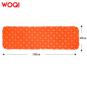 แผ่นรองนอนแคมป์ปิ้งแบบพองลมอัตโนมัติ Woqi รูปทรงสี่เหลี่ยมผืนผ้า สำหรับ 1 คน พกพาสะดวก ใช้สำหรับเดินป่า ทำจากโฟม EVA ผ้าไนลอน 40D TPU สีฟ้าส้ม - Product Image 4