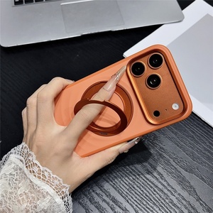 เคสโทรศัพท์มือถือแม่เหล็กแบบหรูหรา ลายริ้วแบบด้าน สำหรับ iPhone 18 14 15 16 17 Pro Max พร้อมการปกป้อง 360 องศา °   ฝาครอบป้องกันขาตั้งแบบวงแหวนโลหะ - Product Image 4