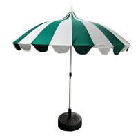 Parasol Pagode Pliable Personnalisé Imperméable en Fibre de Verre à Franges Ondulées pour Plage, Patio, Hôpital, Hôtel - Vente en Gros Usine
